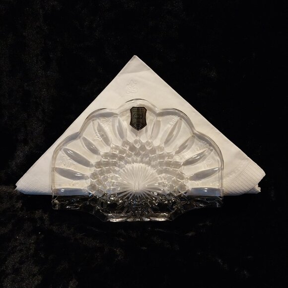 Crystal Scalloped Vintage Napkin Holder - Picture 3 of 7